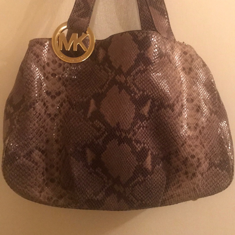 Michael Kors python shoulder bag